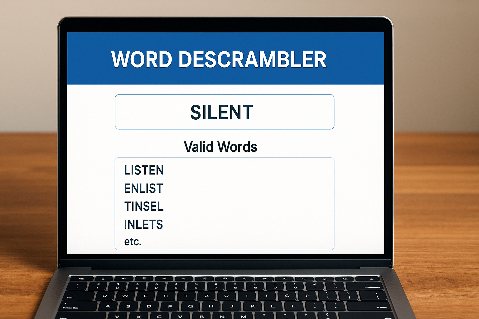 Using a word descrambler while solving a puzzle.
